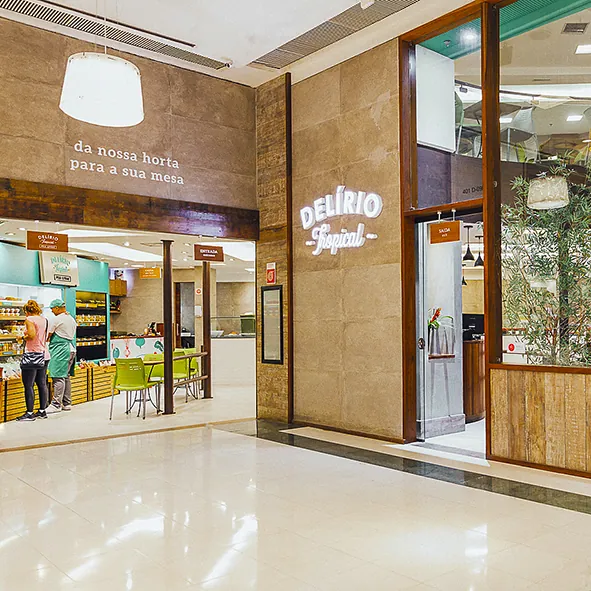 Restaurante Delírio Tropical no Shopping Rio Sul em Botafogo, Rio de Janeiro